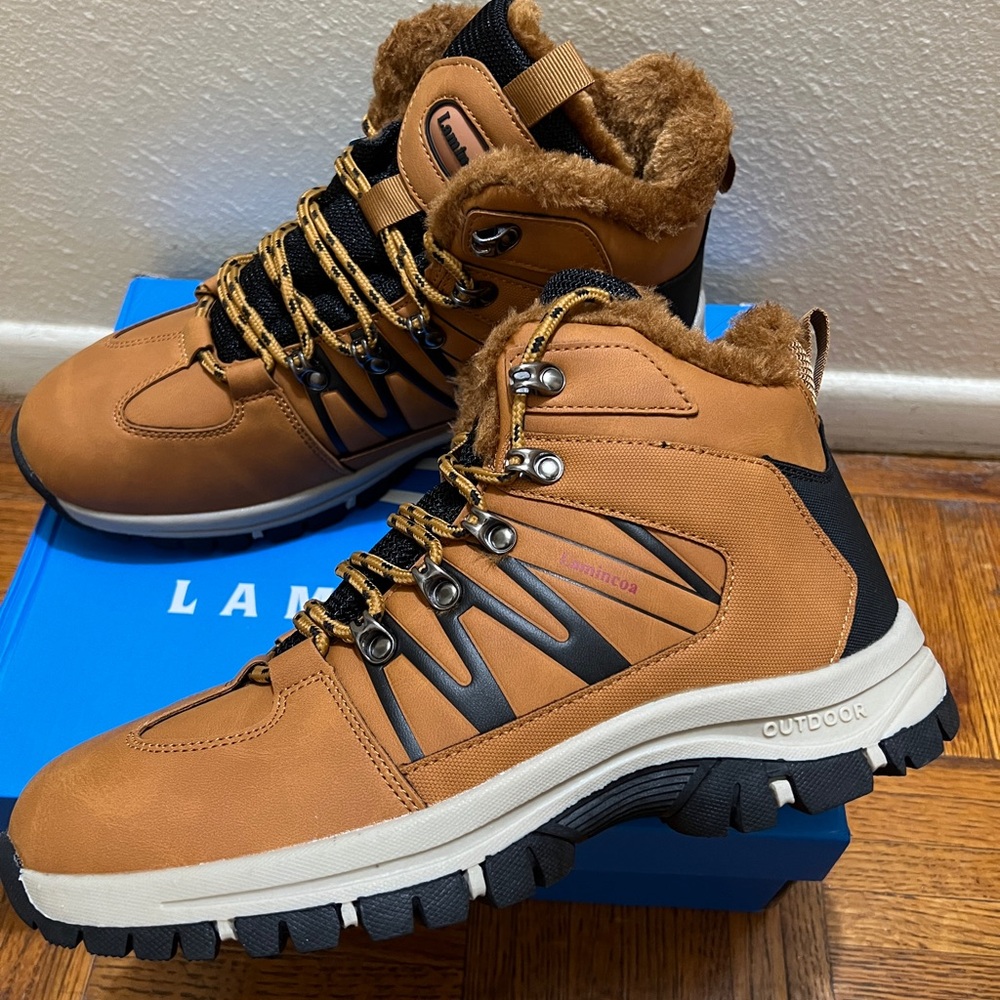NWT Lamincoa Mens Snow Boots Water Resistant Hiking Non-slip Winter Outdoor sz10